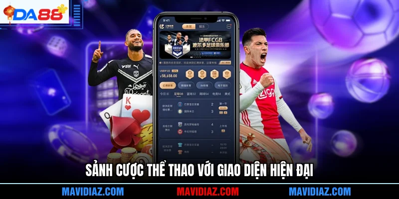Sảnh cược thể thao với giao diện hiện đại